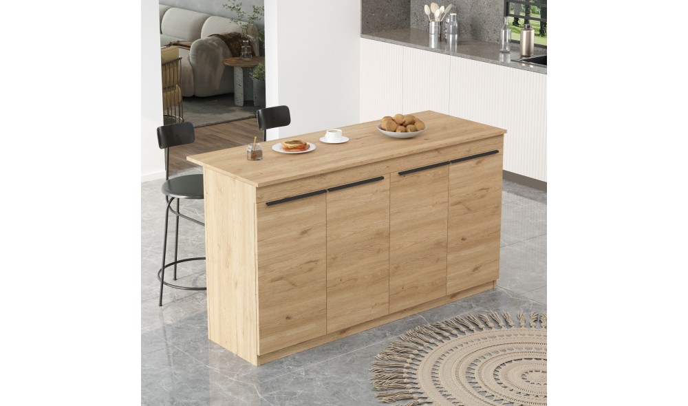 Masa de bucatarie, OR1-S, Stejar, 160 x 90 x 60 cm