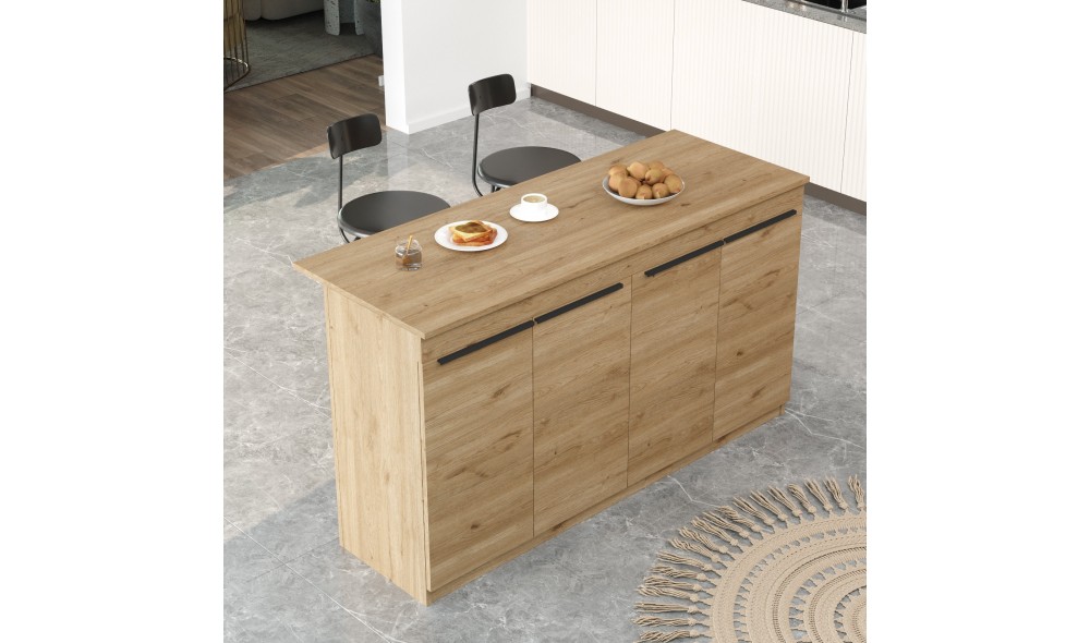 Masa de bucatarie, OR1-S, Stejar, 160 x 90 x 60 cm