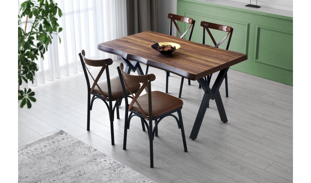 Set scaune (4 bucati) Ahsap Ekol - 261 V4 42 x 84 x 41 cm