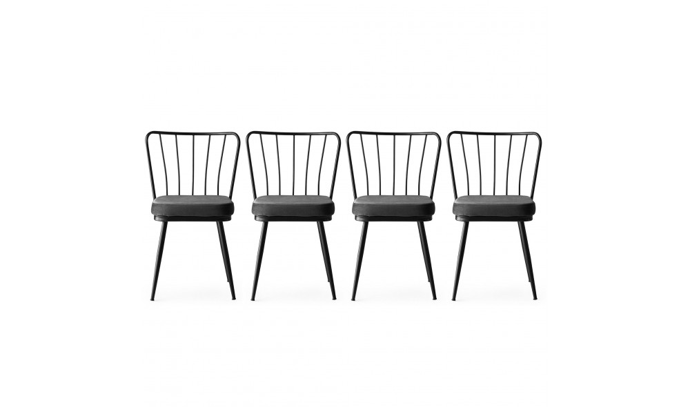 Set scaune (4 bucati) Yildiz - 942 V4 43 x 82 x 42 cm