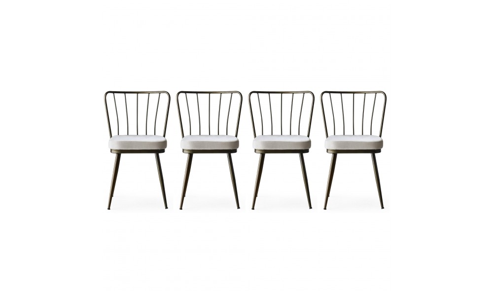 Set scaune (4 bucati) Yildiz - 985 V4 43 x 82 x 42 cm