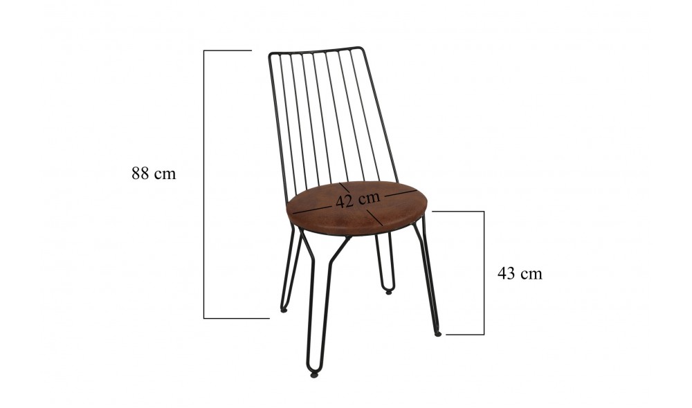 Set scaune (2 bucati) Ada 275 V2 44 x 84 x 44 cm