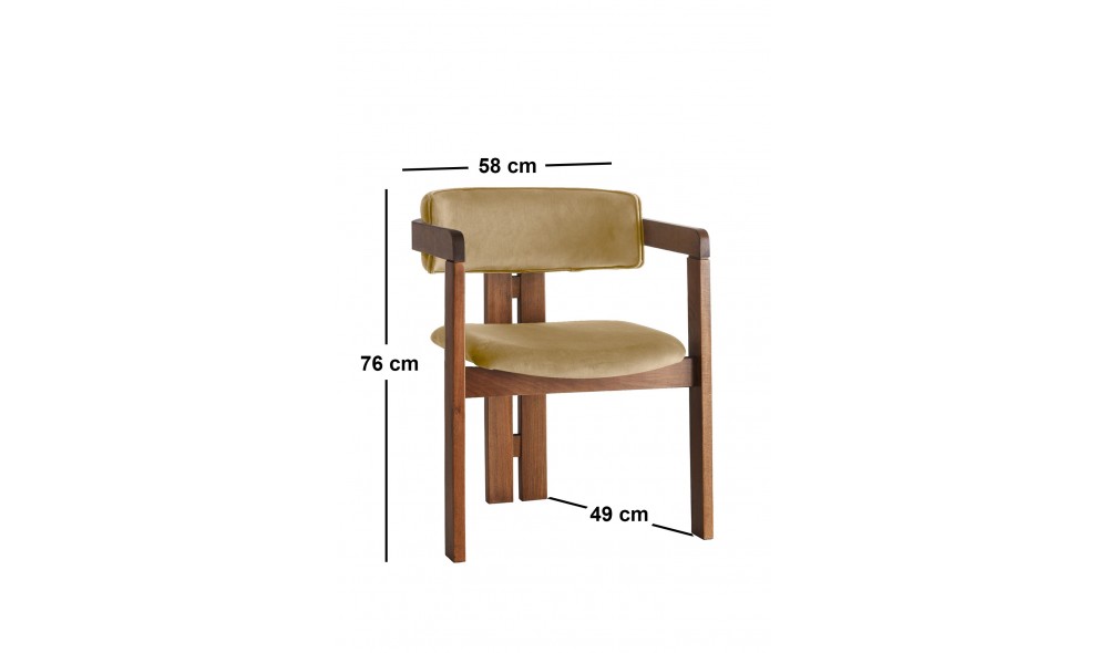 Scaun, CO - 027, NucTaupe deschis, 58 x 76 x 49 cm
