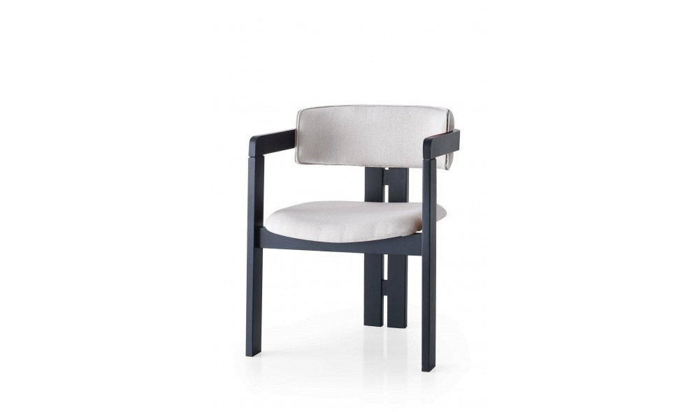 Scaun, CO-045, CremaNegru, 58 x 76 x 49 cm