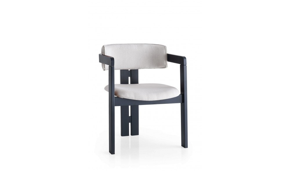 Scaun, CO-045, CremaNegru, 58 x 76 x 49 cm