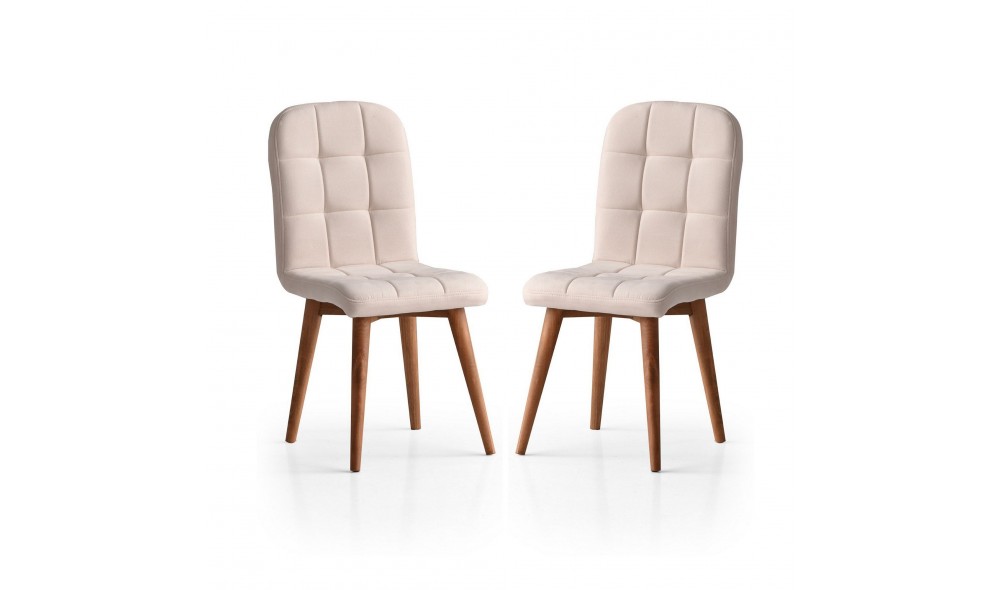 Set scaune (2 bucati), Retro - 708, Crema, 41 x 88 x 51 cm