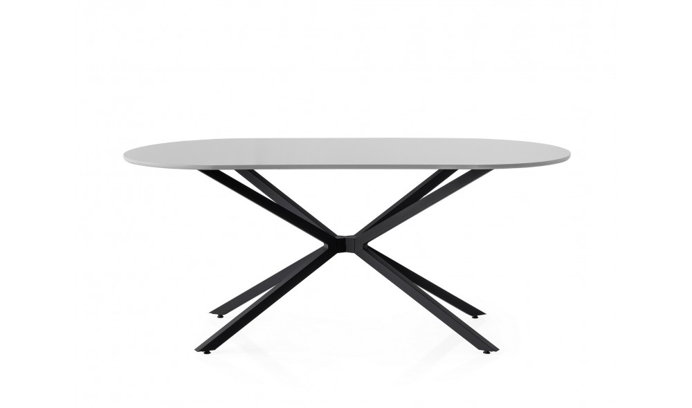 Masa de sufragerie, Aura - 3013, Gri deschis, 180 x 79 x 90 cm