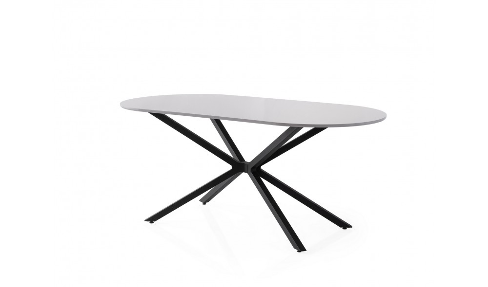 Masa de sufragerie, Aura - 3013, Gri deschis, 180 x 79 x 90 cm