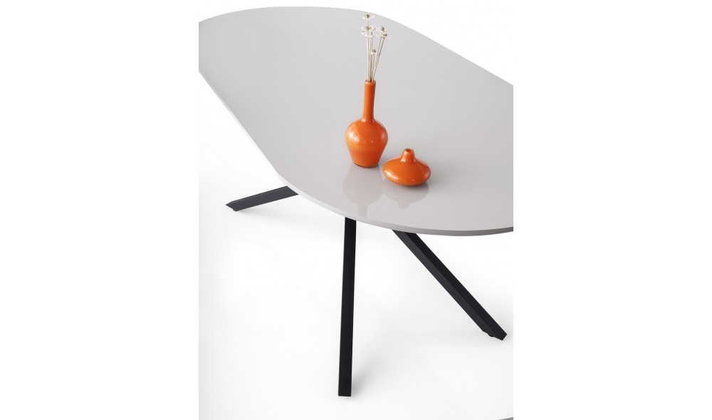 Masa de sufragerie, Aura - 3013, Gri deschis, 180 x 79 x 90 cm