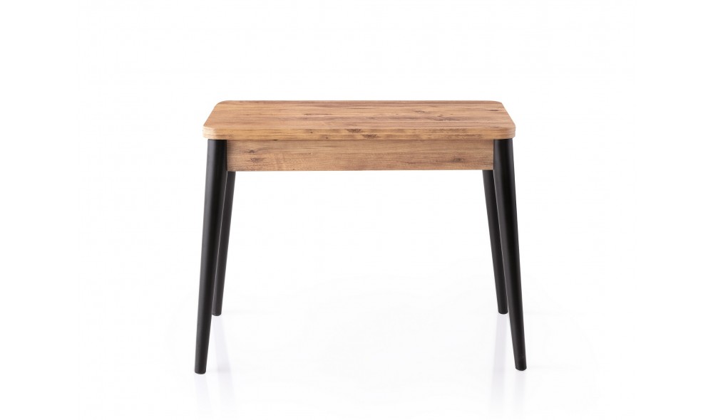 Masa de sufragerie extensibila, Dolunay - 1284, Pinul Atlantic, 100 x 75 x 60 cm