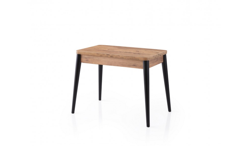 Masa de sufragerie extensibila, Dolunay - 1284, Pinul Atlantic, 100 x 75 x 60 cm