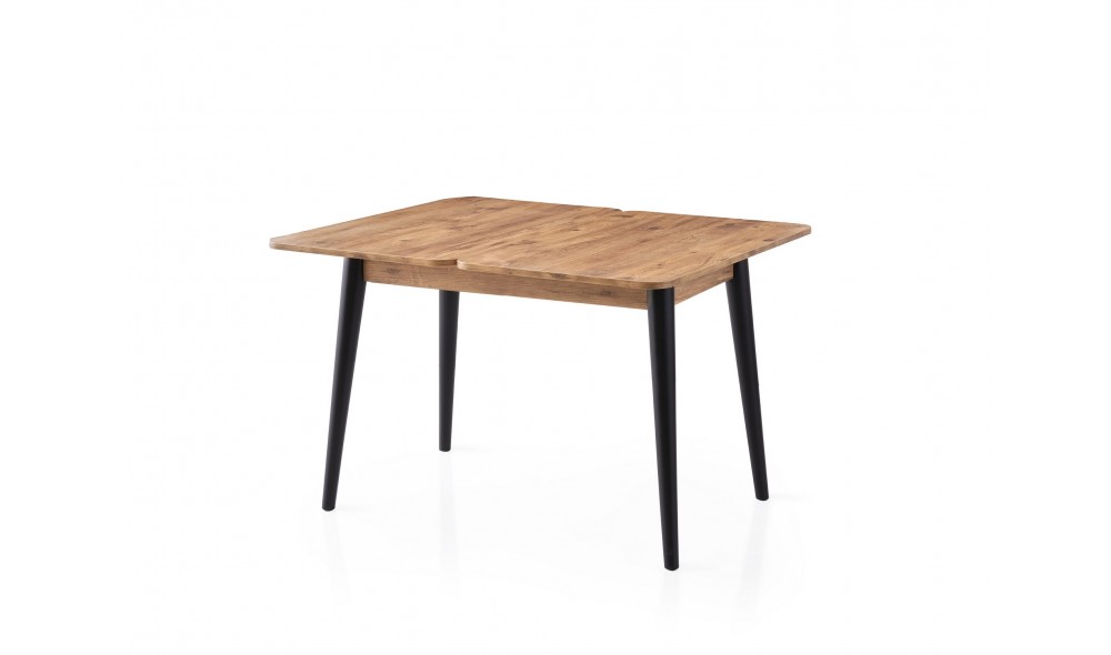 Masa de sufragerie extensibila, Dolunay - 1284, Pinul Atlantic, 100 x 75 x 60 cm