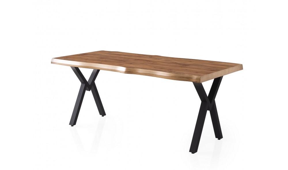 Masa de sufragerie, Gala - 3022, Nuc, 180 x 79 x 80 cm