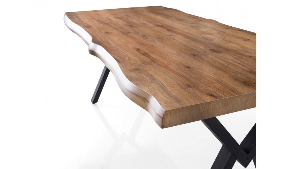 Masa de sufragerie, Gala - 3022, Nuc, 180 x 79 x 80 cm