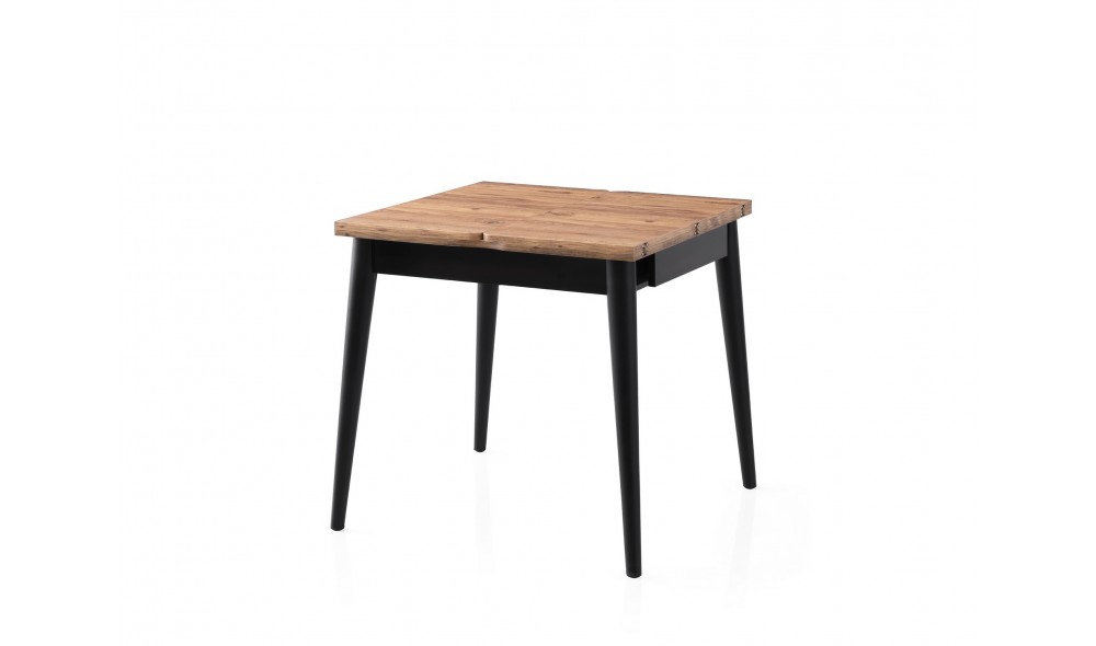 Masa de sufragerie extensibila, Totem - 3043, Pinul Atlantic, 80 x 75 x 80 cm