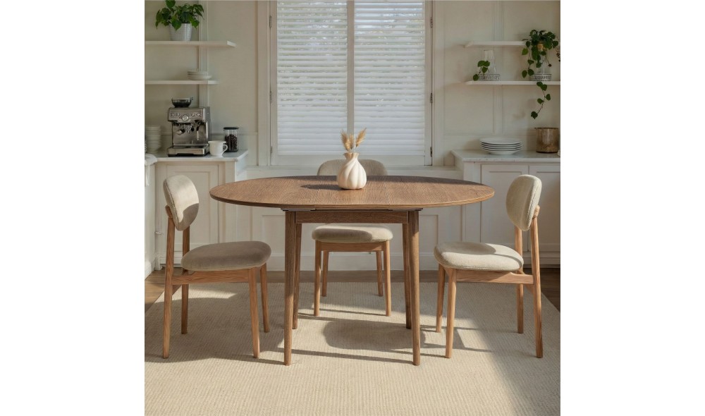 Masa de sufragerie extensibila, Viona - Kafkas Oak, 100 x 75 x 100 cm