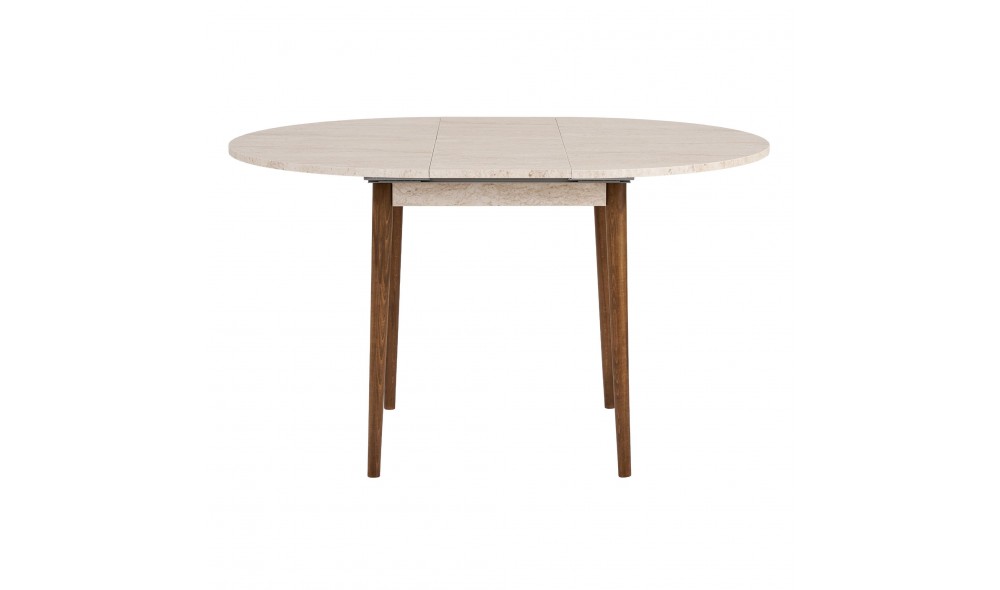 Masa de sufragerie extensibila, Viona - Travertine, Walnut, 100 x 75 x 100 cm