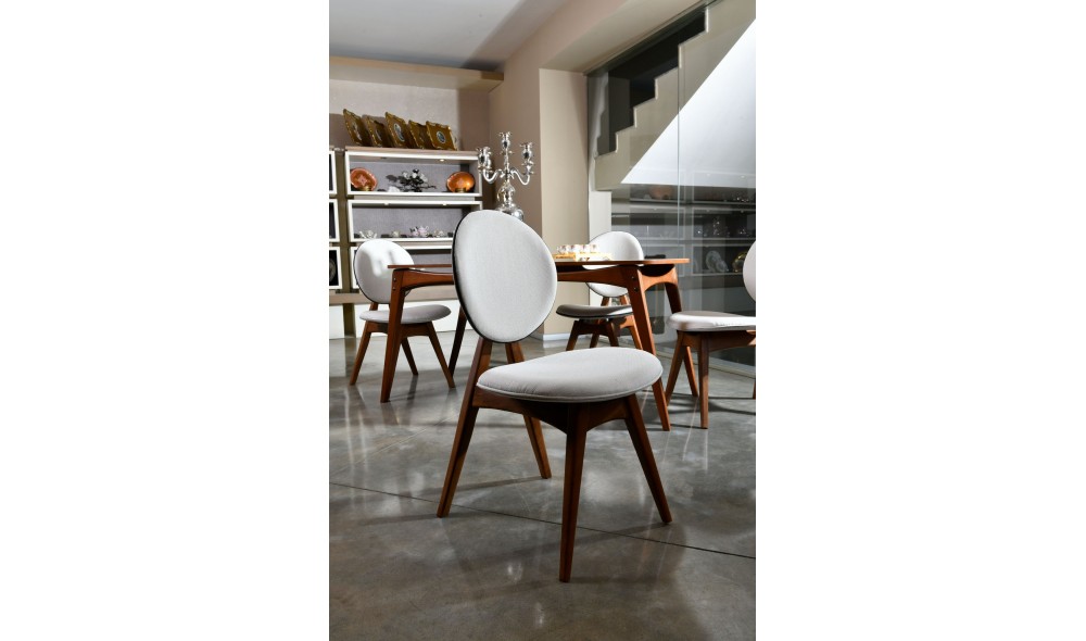 Set scaune (2 bucati), Touch v2, NucCrema, 54 x 93 x 55 cm