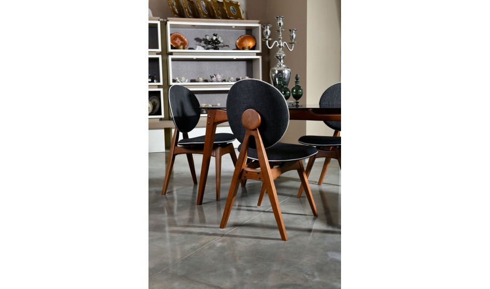 Set scaune (2 bucati), Touch v2, NucAntracit, 54 x 93 x 55 cm