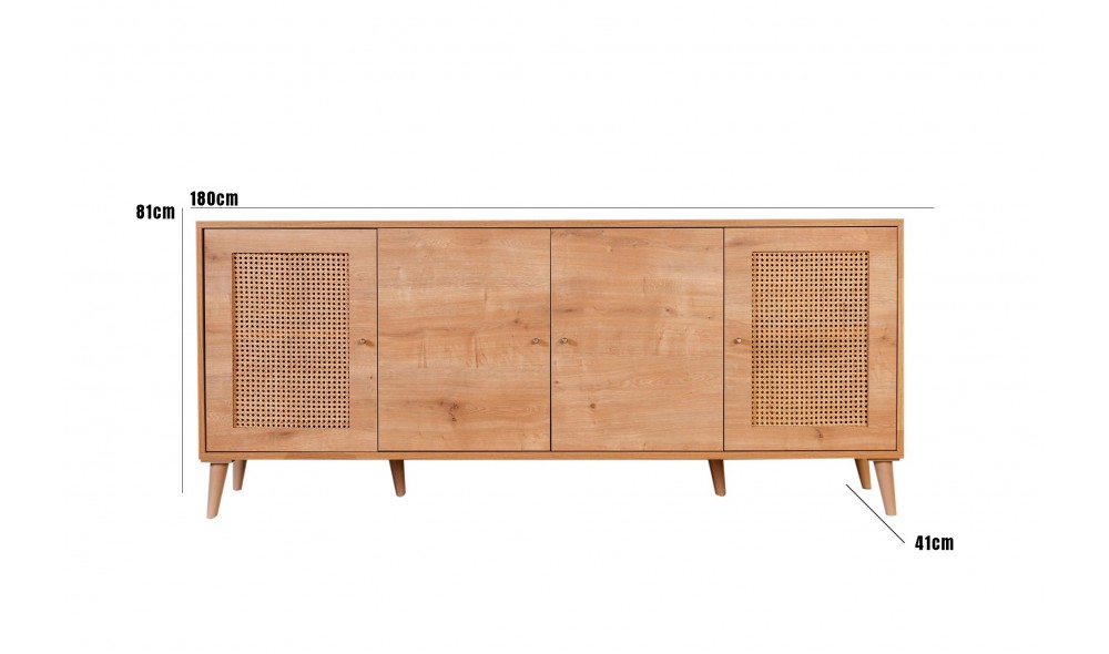 Consola, Hazeran, Stejar, 180 x 20 x 41 cm