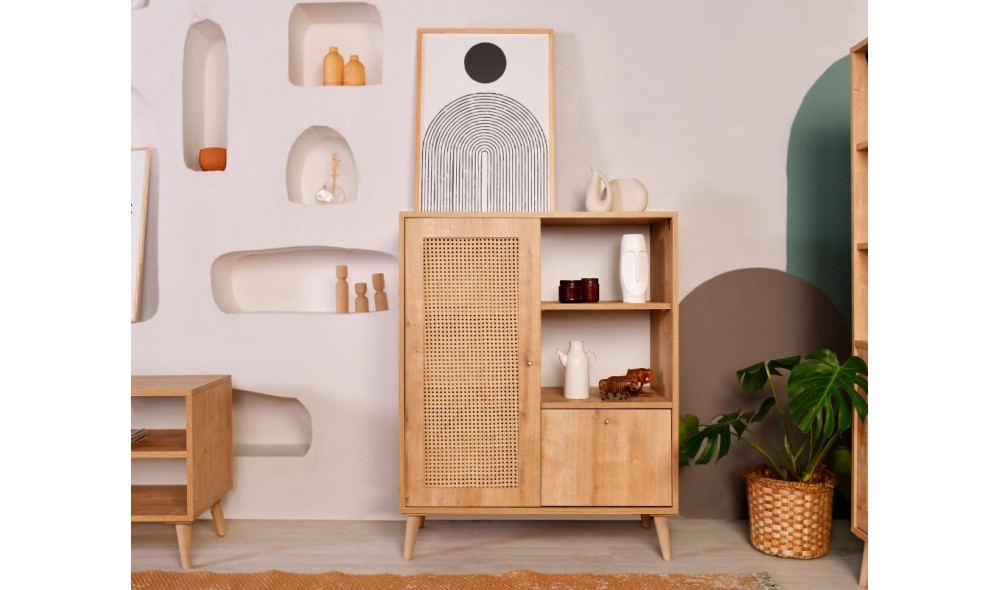 Dulap multifunctional, Hazeran Multi, Stejar, 90 x 110 x 40 cm