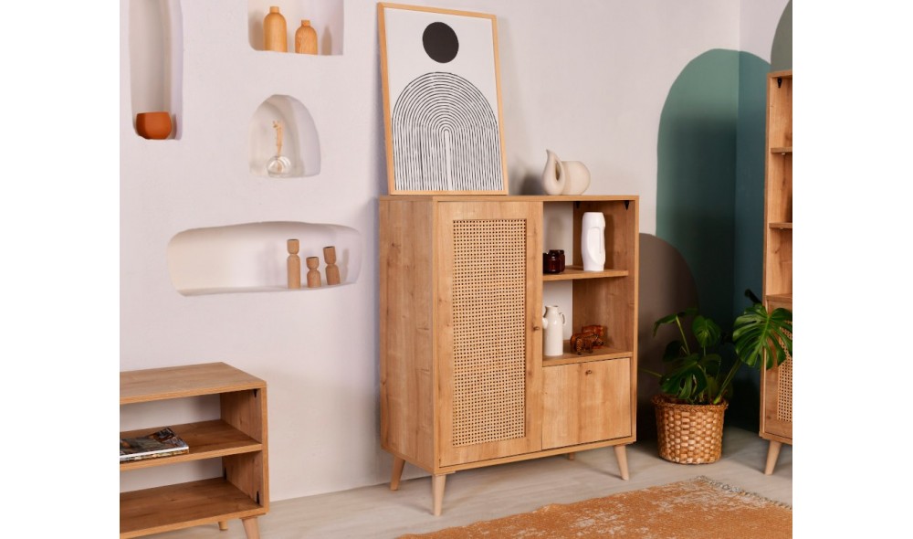 Dulap multifunctional, Hazeran Multi, Stejar, 90 x 110 x 40 cm