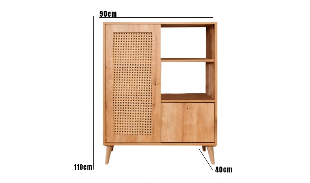 Dulap multifunctional, Hazeran Multi, Stejar, 90 x 110 x 40 cm