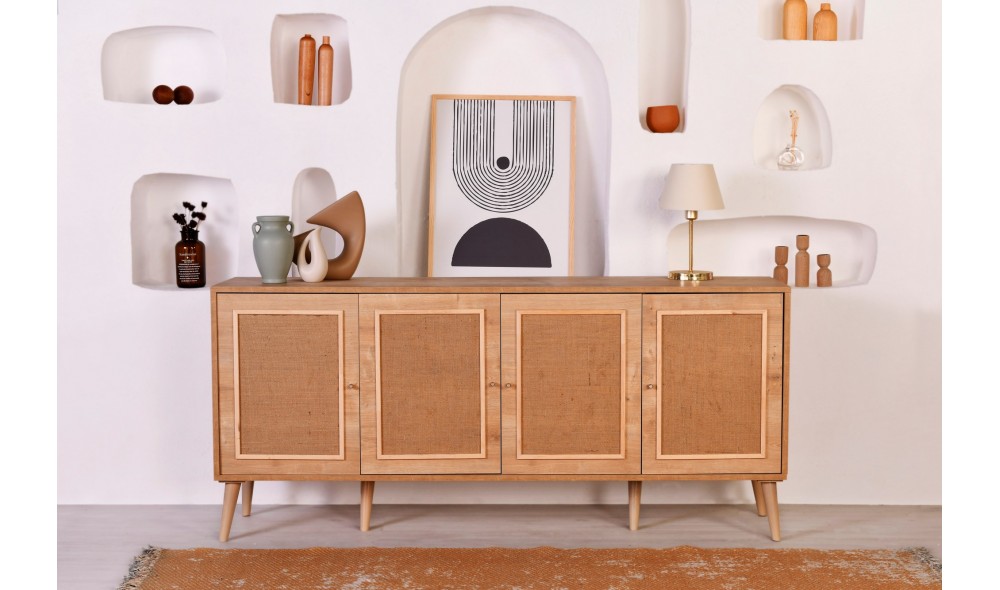 Consola, Jut, Stejar, 180 x 20 x 41 cm