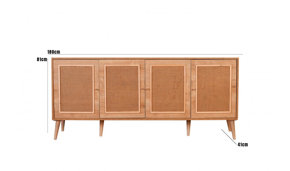 Consola, Jut, Stejar, 180 x 20 x 41 cm